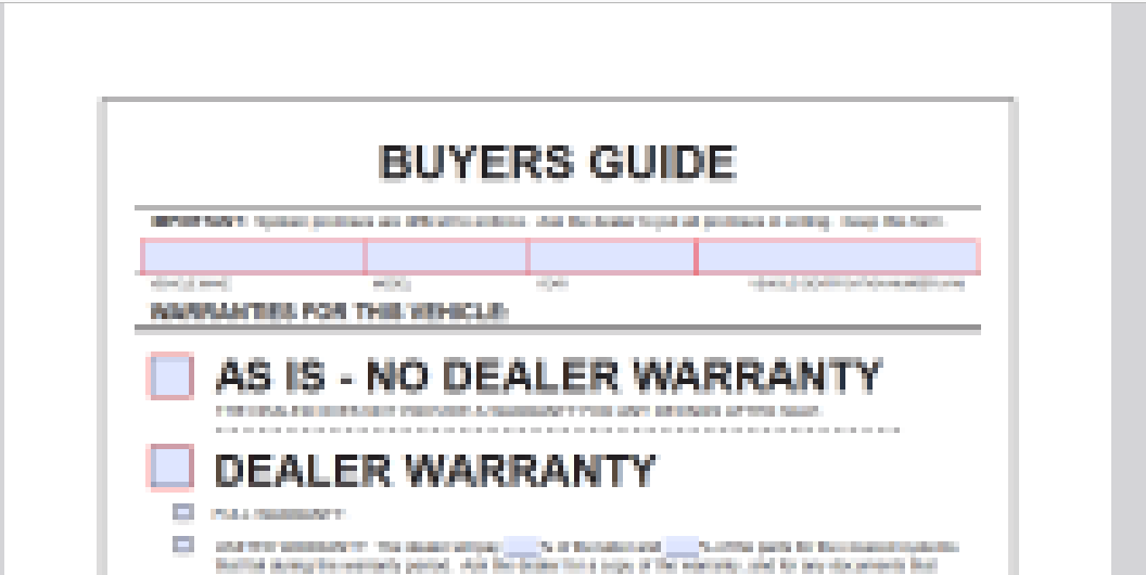 As Is Buyers Guide