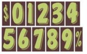 7 1/2" Numbers - Single - Northland's Dealer Supply Store