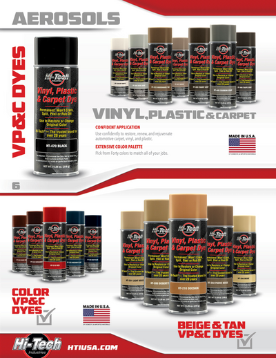 Hi Tech Car Vinyl, Plastic, and Carpet Dye - Northland's Dealer Supply Store