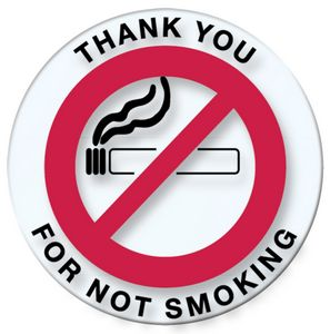 Thank You For Not Smoking - Round Sticker - Northland's Dealer Supply Store