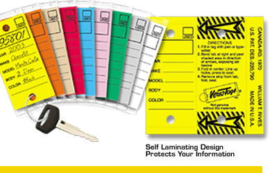 Fold Over Car Key Tags - Qty 250 per pack - Northland's Dealer Supply Store