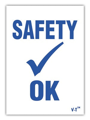 Safety Check OK - Static Cling Sticker
