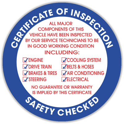Inspection Stickers-Face Adhesive