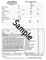 Custom Imprinted Purchase Contract - Regular Style - Northland's Dealer Supply Store 