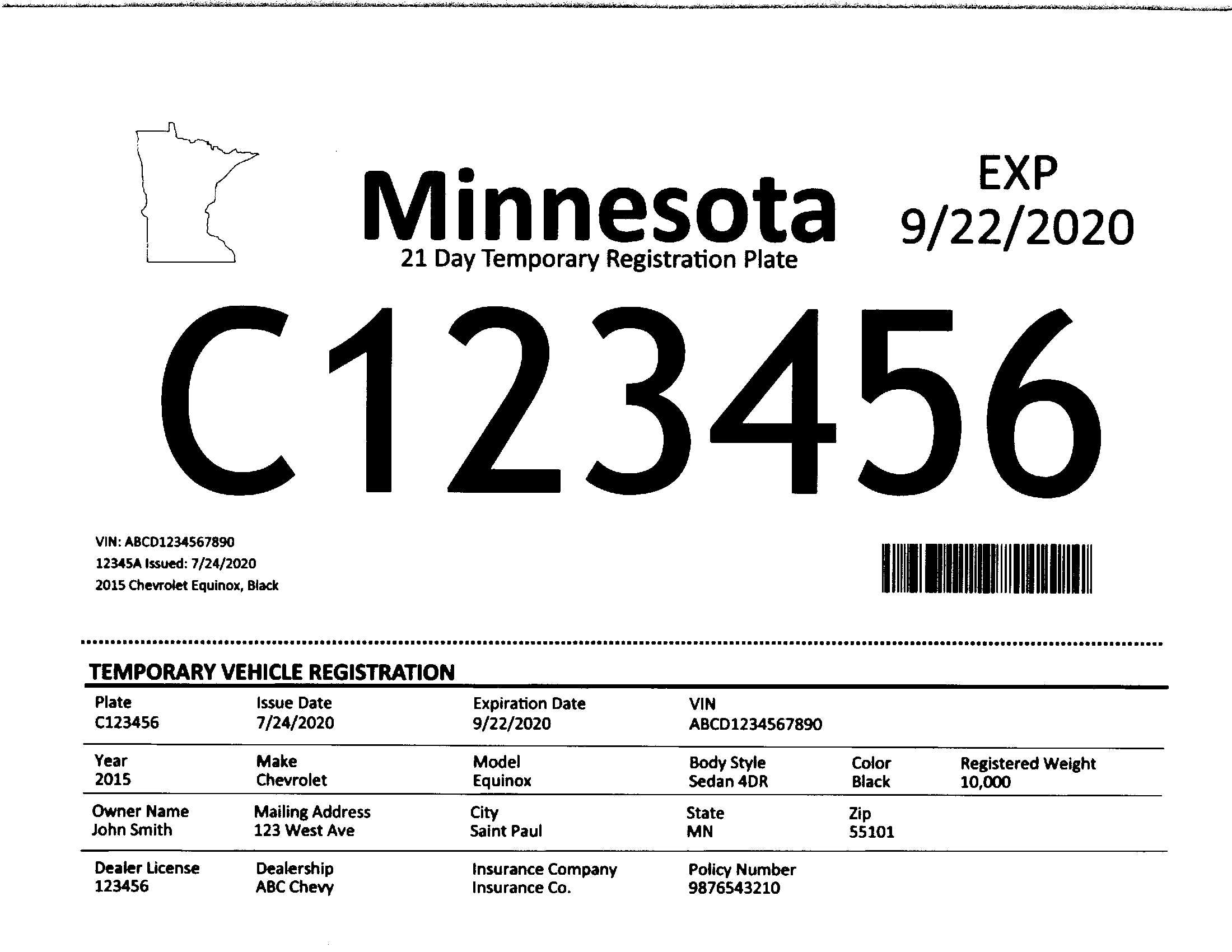 21 DAY/ 31 DAY / 60 DAY TEMP TAG PAPER – Northland's Dealer Supply Store
